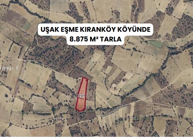 UŞAK EŞME KIRANKÖY KÖYÜNDE 8.875 M² TARLA - UŞAK EŞME fotoğraf 4